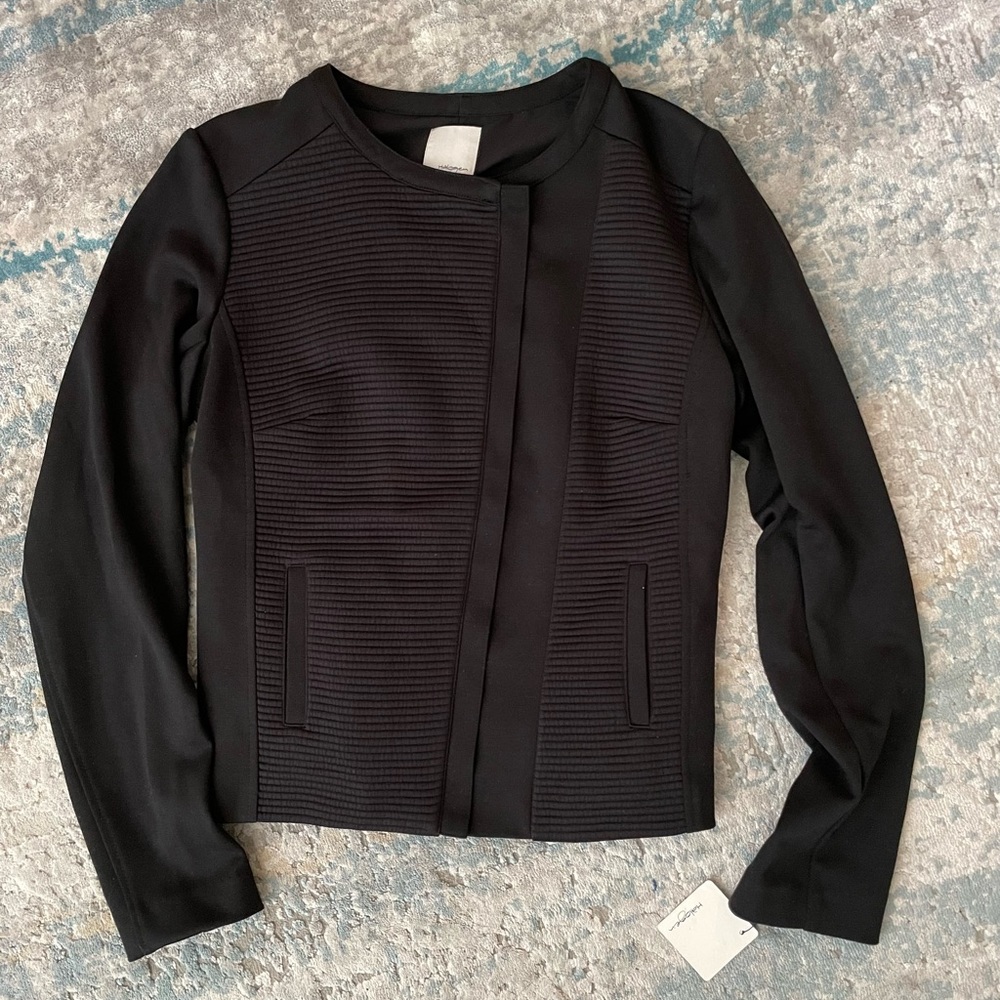 NWT Halogen Knit Moto Jacket Size XS color black